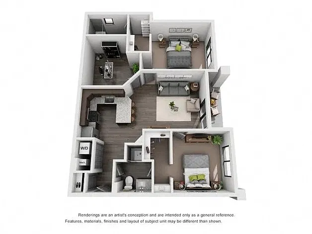 Floor plan 2B + Bonus Room