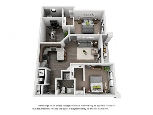 Floor plan 2B + Bonus Room