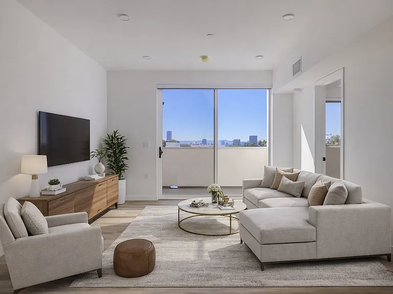 Certain photos may include virtual staging for illustrative purposes only. Furniture and decor shown are not included in the lease. No structural changes, alterations to layout, finishes, fixtures, or views have been made to the unit.