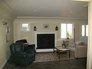 Living room with fireplace