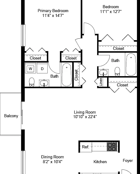 Two Bedroom Two Bathroom Two Bedroom Two Bathroom