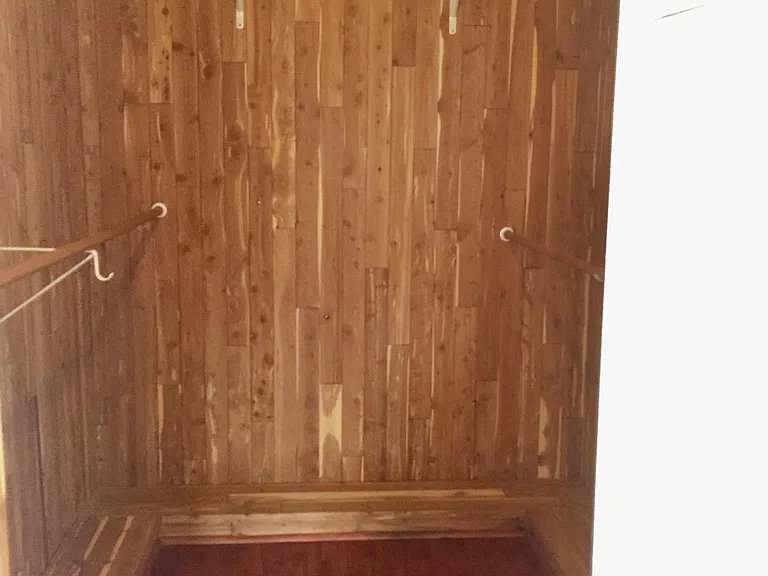 Cedar wood walking closet Master bedroom
