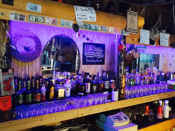 fully stocked bar