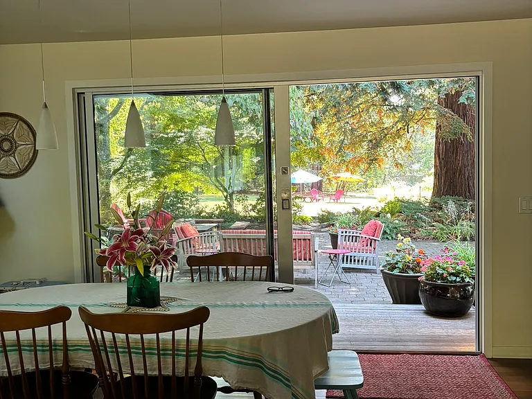 dining room looking south out towards the back patio and yard