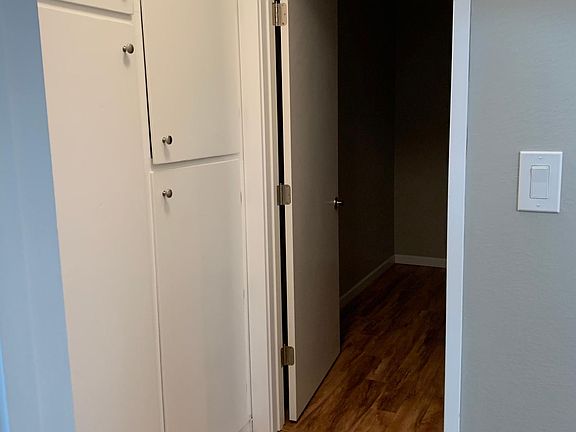 hallway with storage