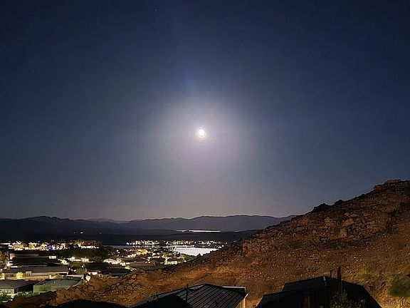moon shining on both lakes