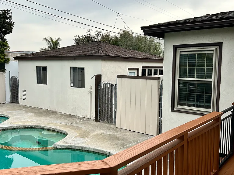 pool area from back deck