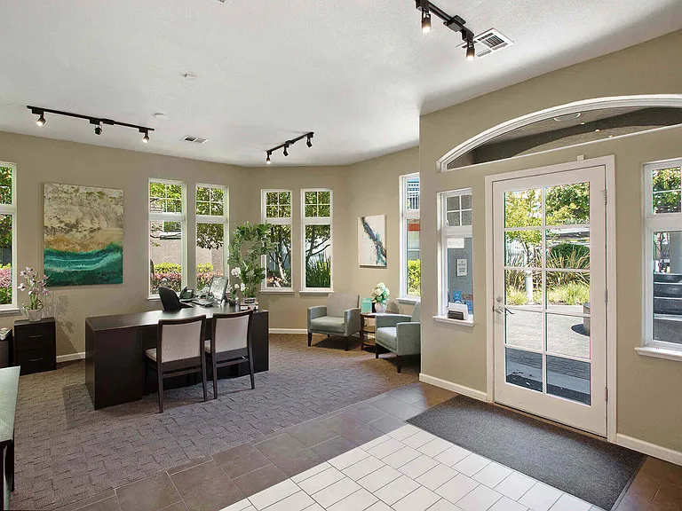 Inviting leasing office at Renaissance Apartment Homes in Santa Rosa, California