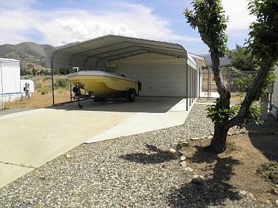 Garage with car cover