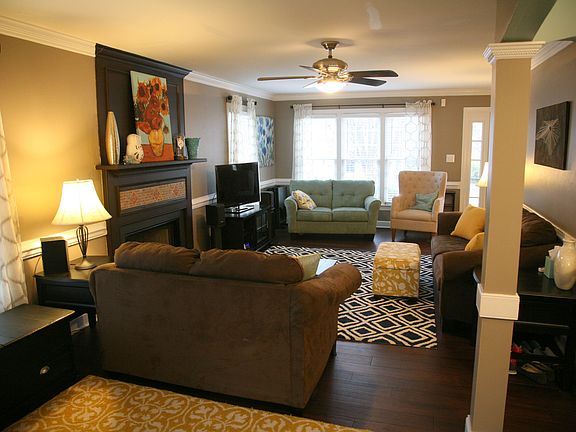 Living room from rear door