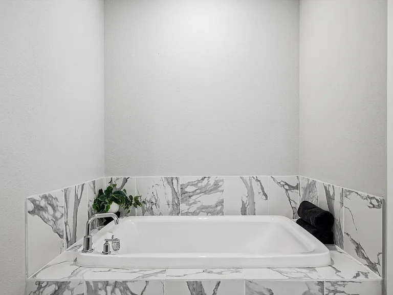Deep garden tub