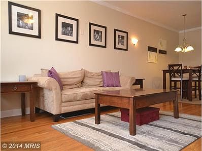 Living Room w/ original wood floors