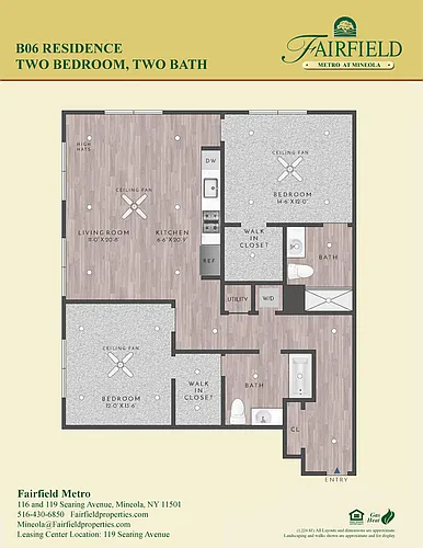Floor plan B06 Two Bedroom