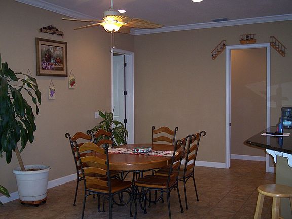 Breakfast Room w/view of deck and backyard