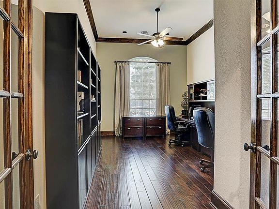 As you enter the home, you will find french doors open to the office/study offering hardwood flooring, natural light and high ceilings.