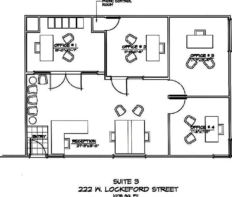 Floor Plan 222 West Lockeford St Suite 3