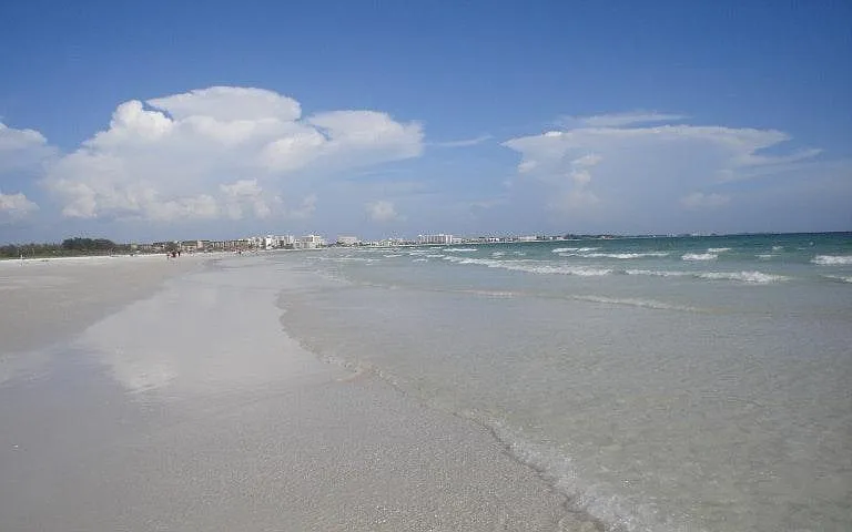 Crystal clear water on 5-mile Siesta Key Beach