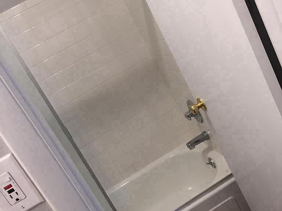 View of the separate restroom and shower area