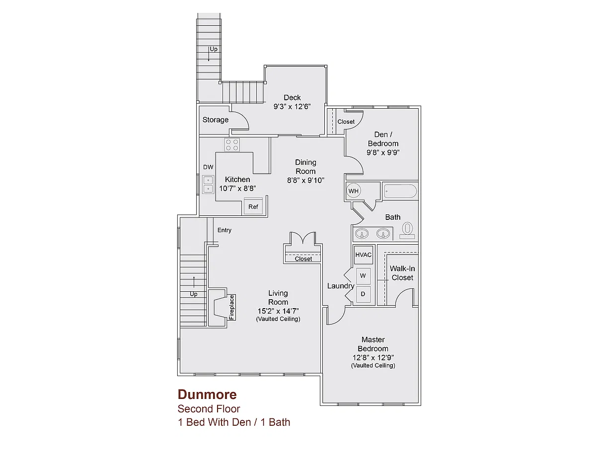 Floor plan Dunmore 2nd floor