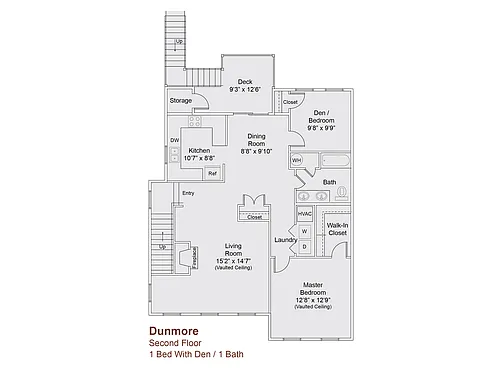 Floor plan Dunmore 2nd floor