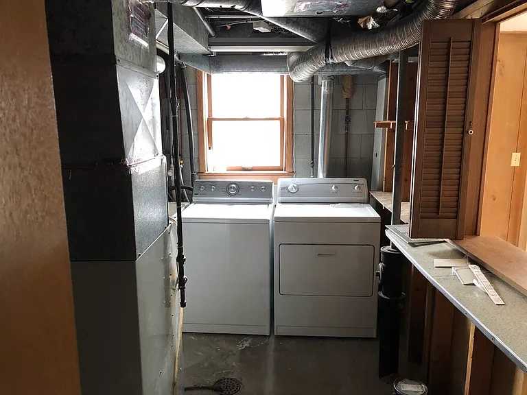 electric washer/dryer units - in basement