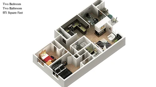 Floor plan 2x2C