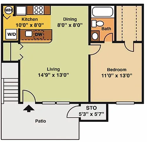 Floor plan One Bedroom