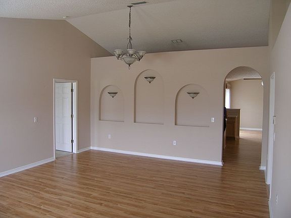 Living room with new paint and laminate floors
