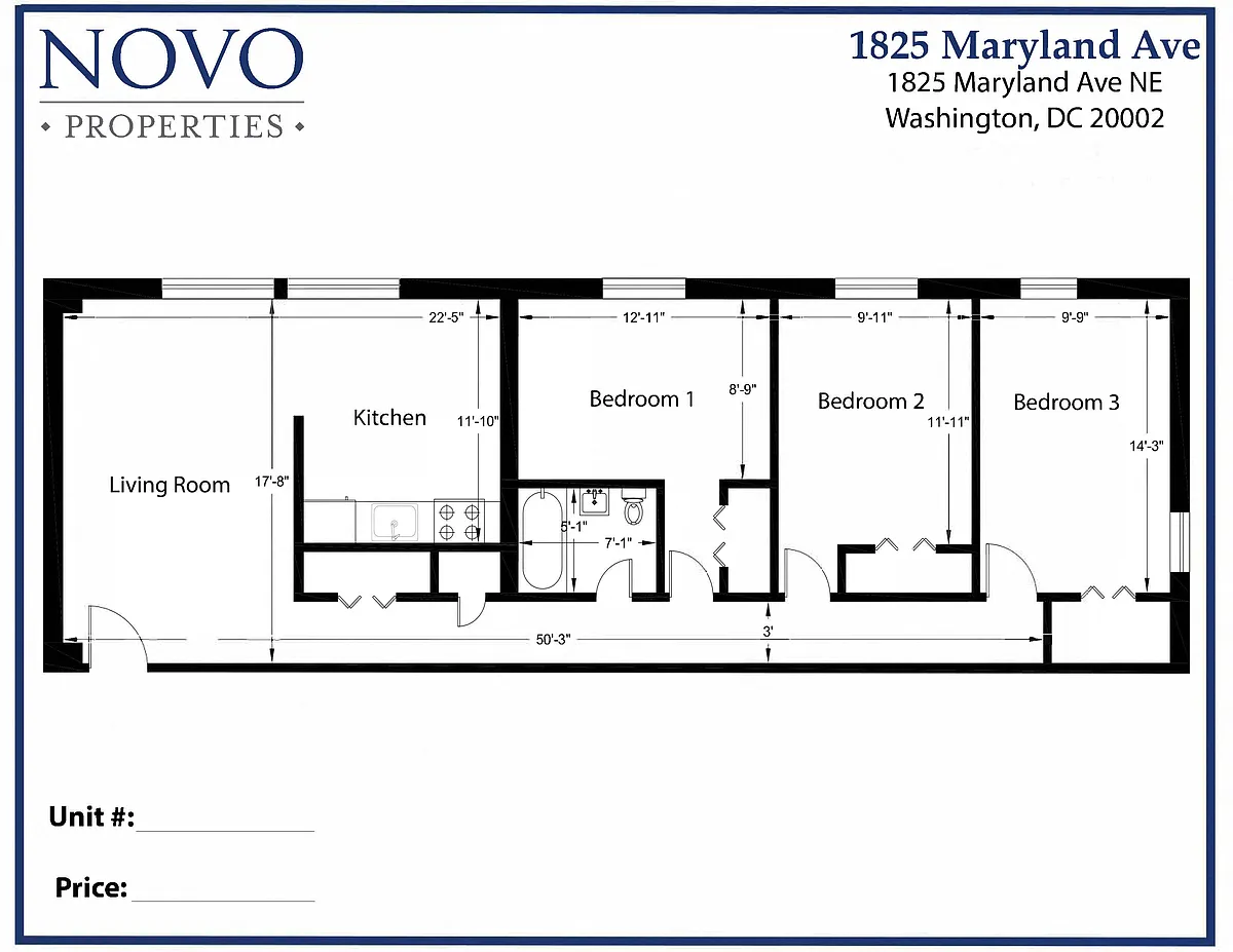 Floor plan Three Bedroom