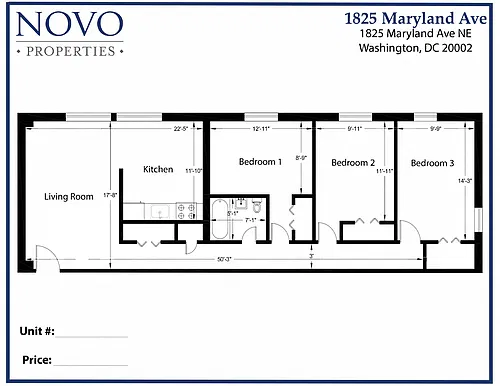 Floor plan Three Bedroom