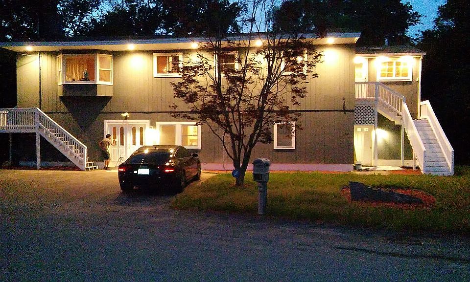 Property Lit Up at Night