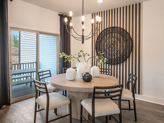 Dining area with access to deck