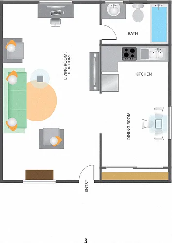 Floor plan Studio B