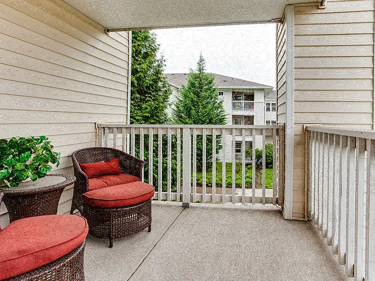 Generously sized private patio or balcony