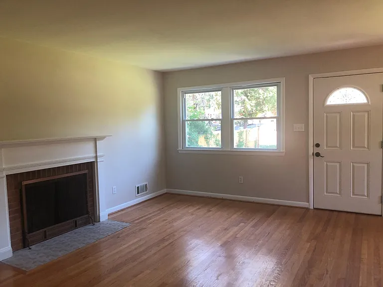 Living room with fireplace
