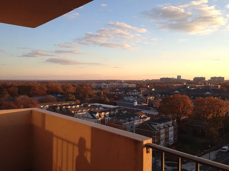 Balcony view to east (Masonic temple in distance)