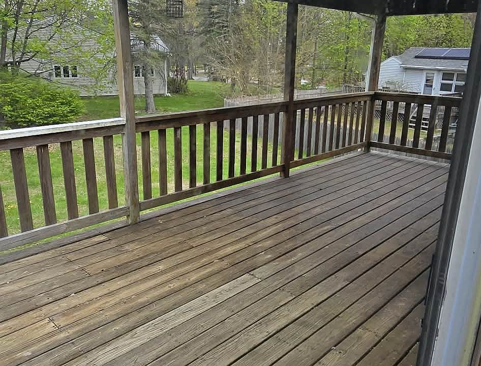 Deck with covered portion
