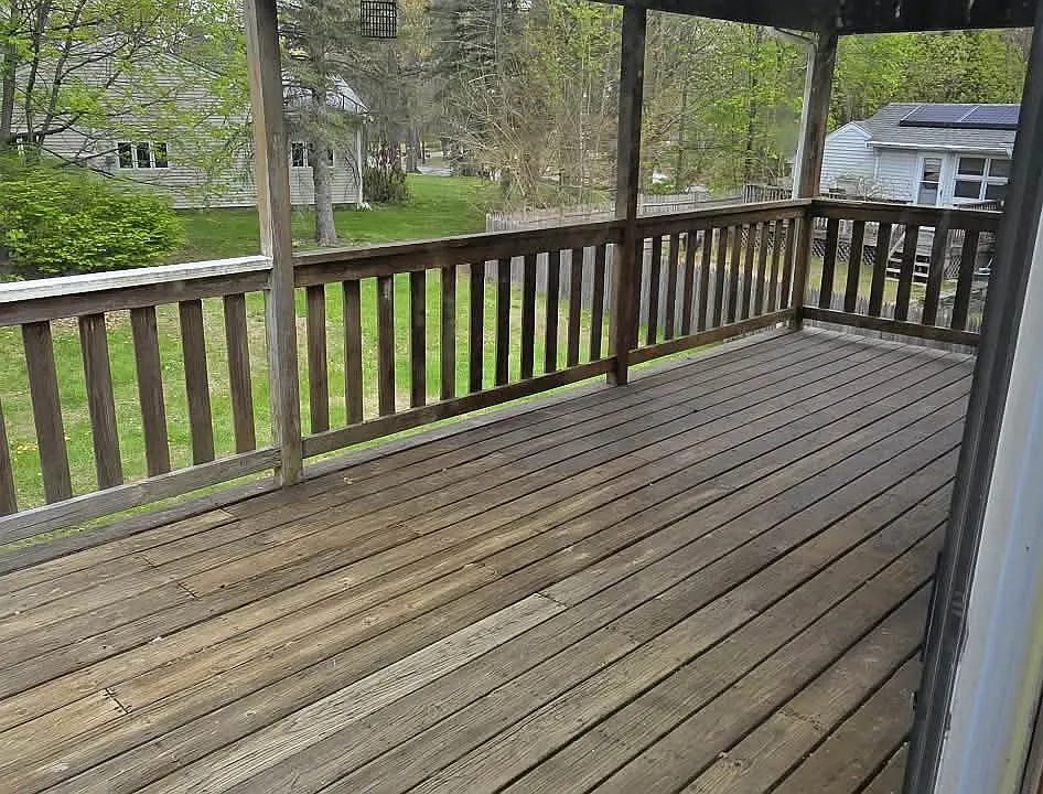 Deck with covered portion
