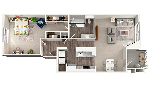 Floor plan 1X1