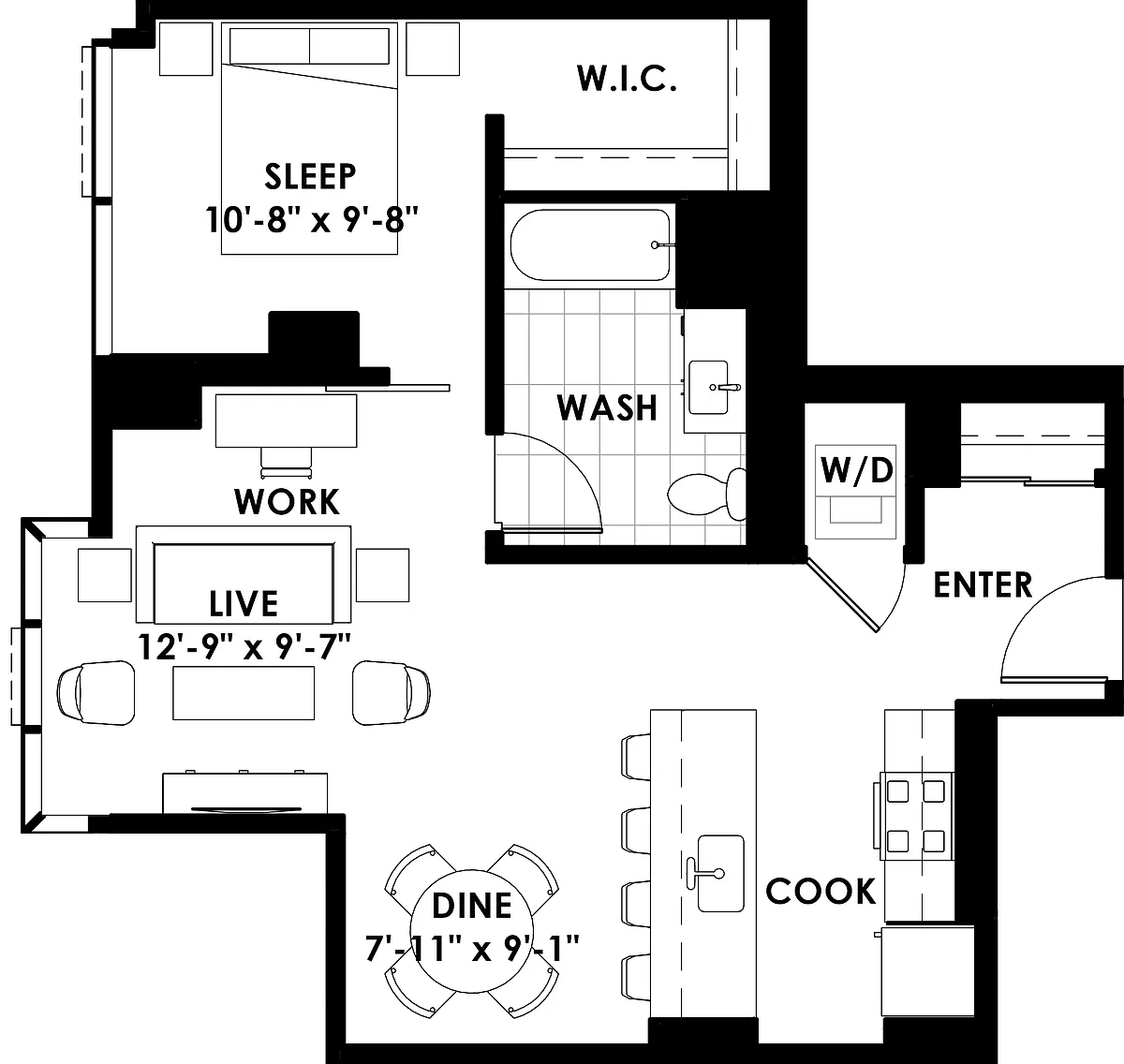 Floor plan 1C