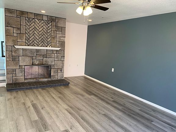 Family room with fireplace