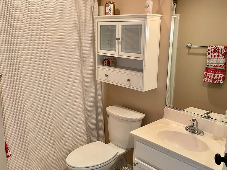 current second bathroom updates new toilet/light/finishes