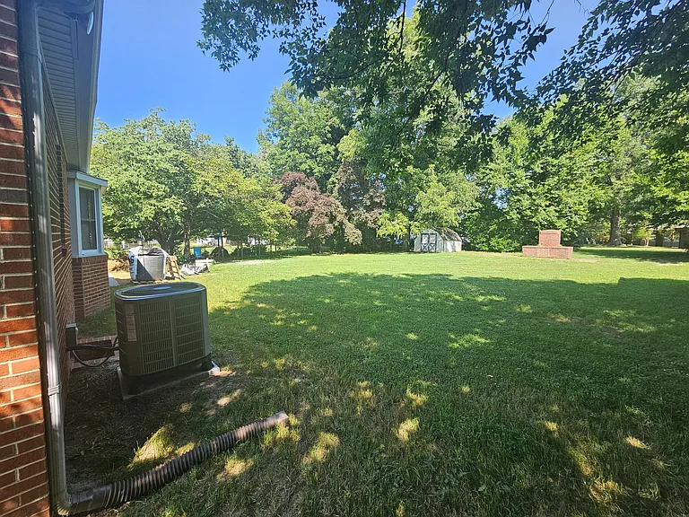 Huge back yard.