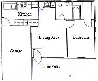 Floor plan 1 Bdrm