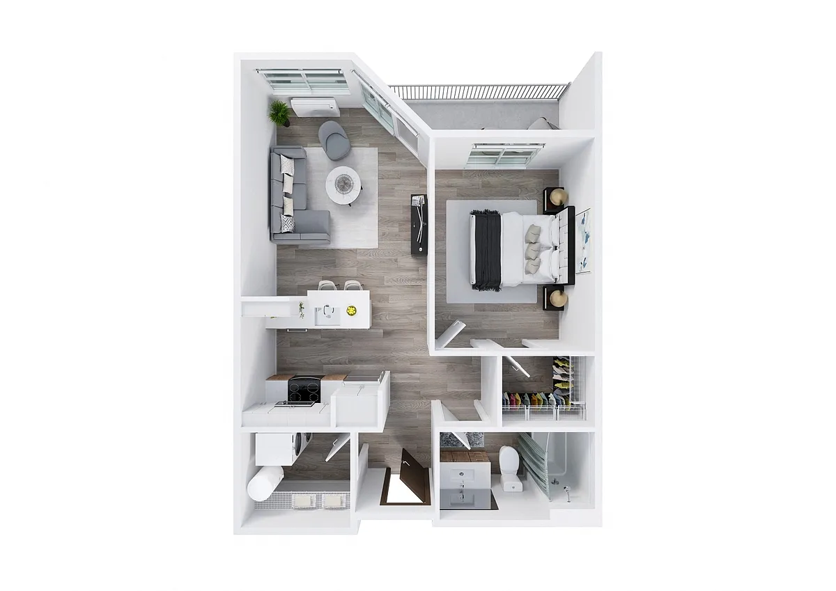 Floor plan 1X1 A