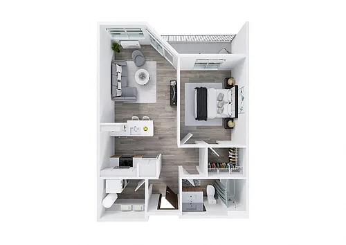 Floor plan 1X1 A
