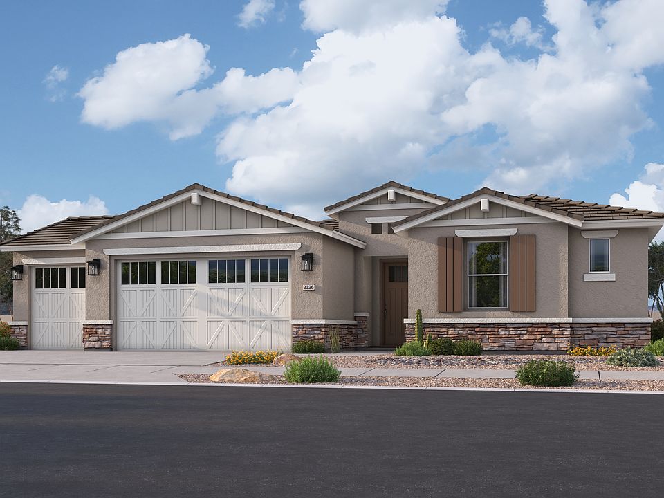 Arizona Ranch - Elevation A 3-Car Garage Option