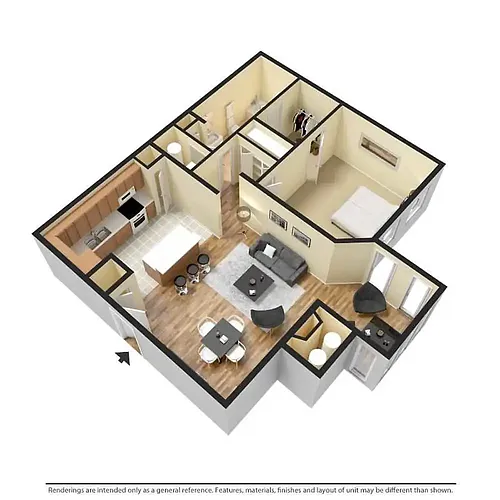 Floor plan 1 Bedroom