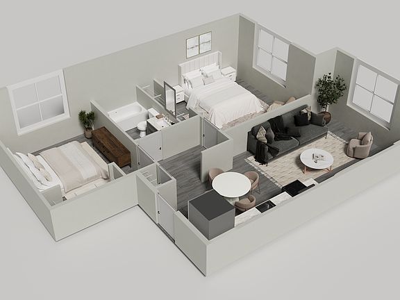 2-Bedroom Rendering