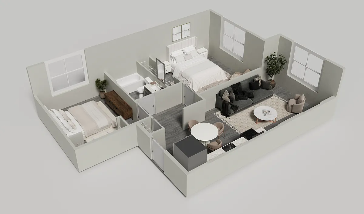 Floor plan Two Bedroom